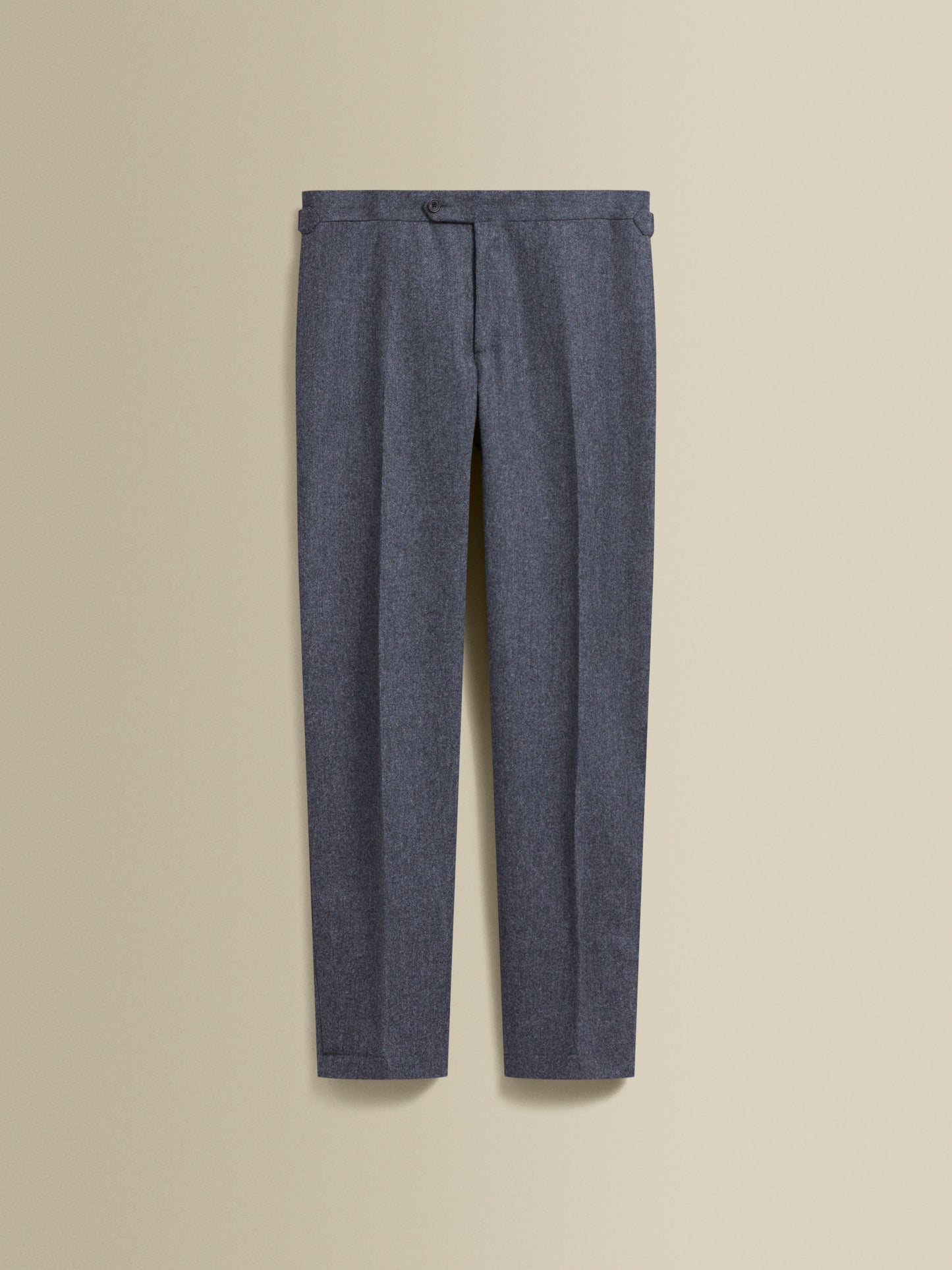 Flannel Single Breasted Wool Suit Grey Trousers Product Image