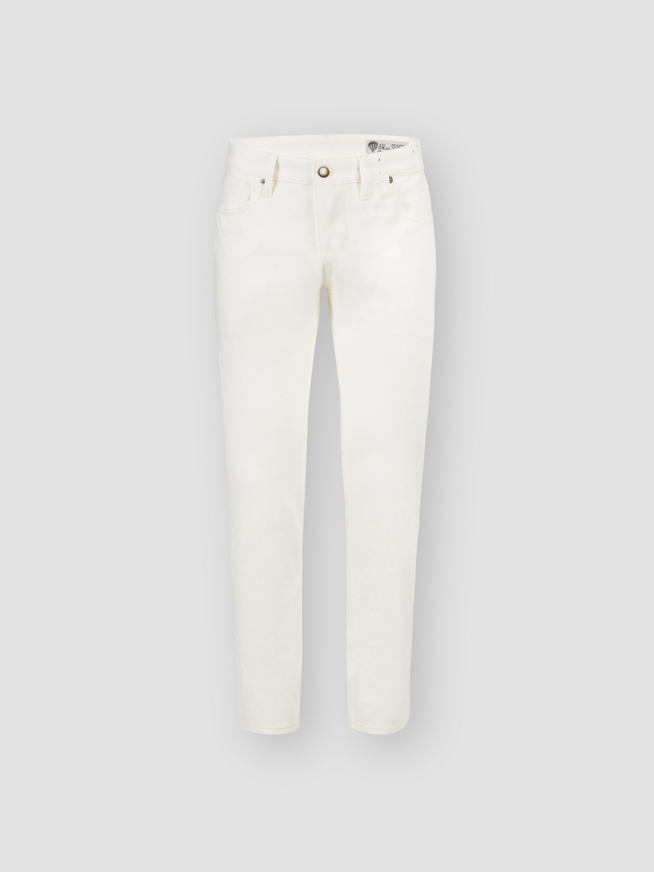 Five Pocket Denim Jeans White Product Front