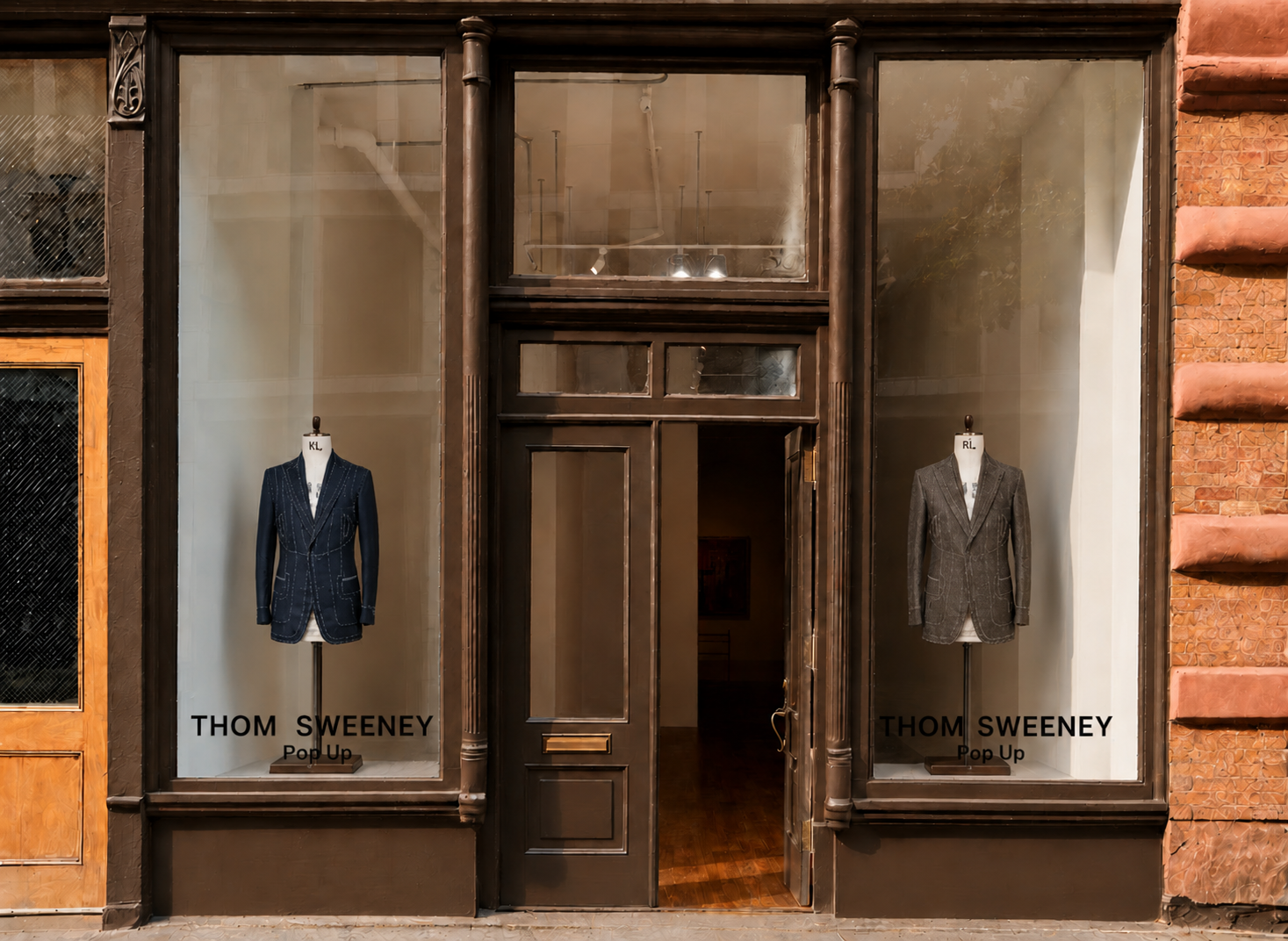 Two mannequins in a store window