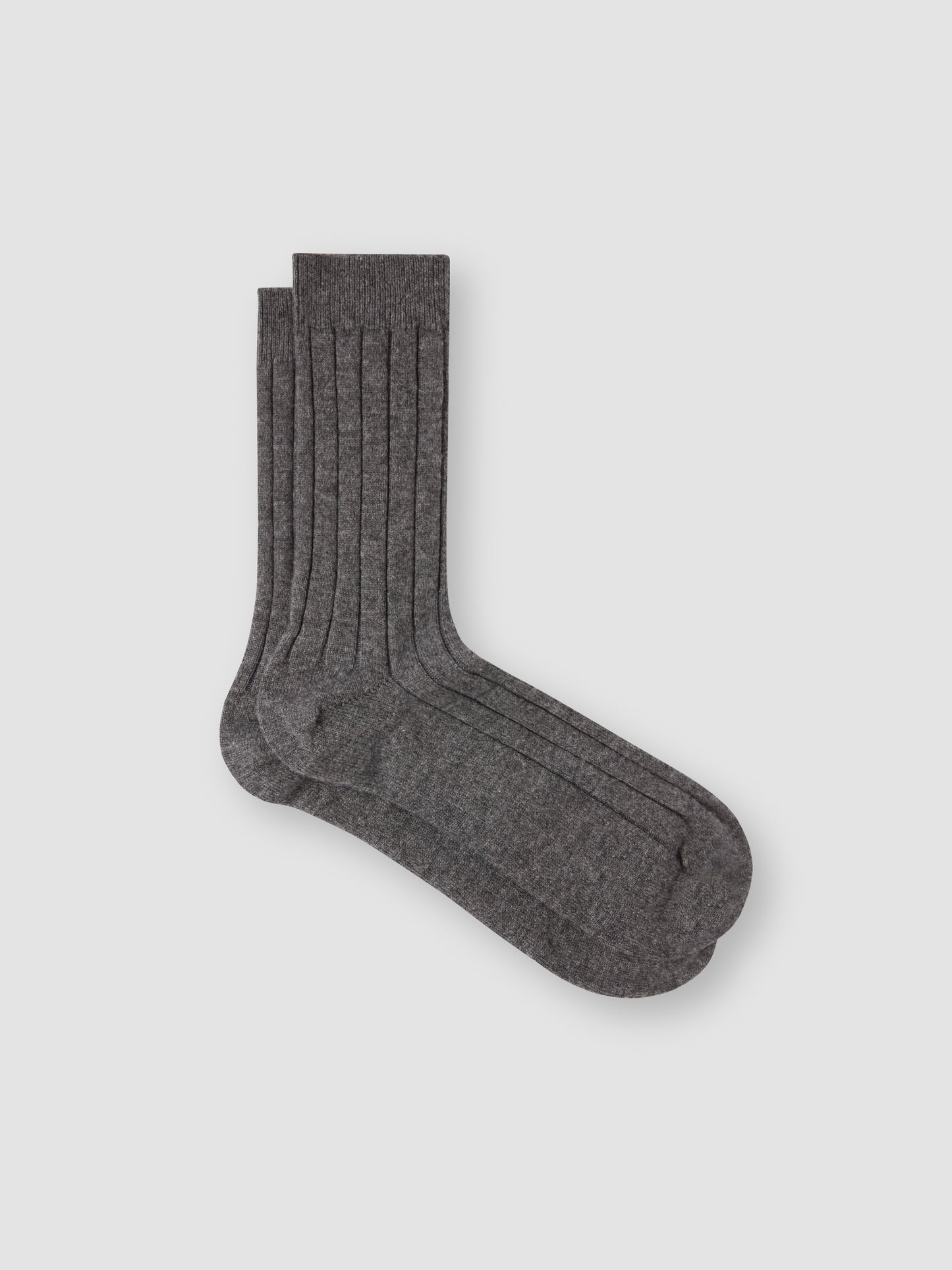 Cashmere Knitted Socks Charcoal Product Image
