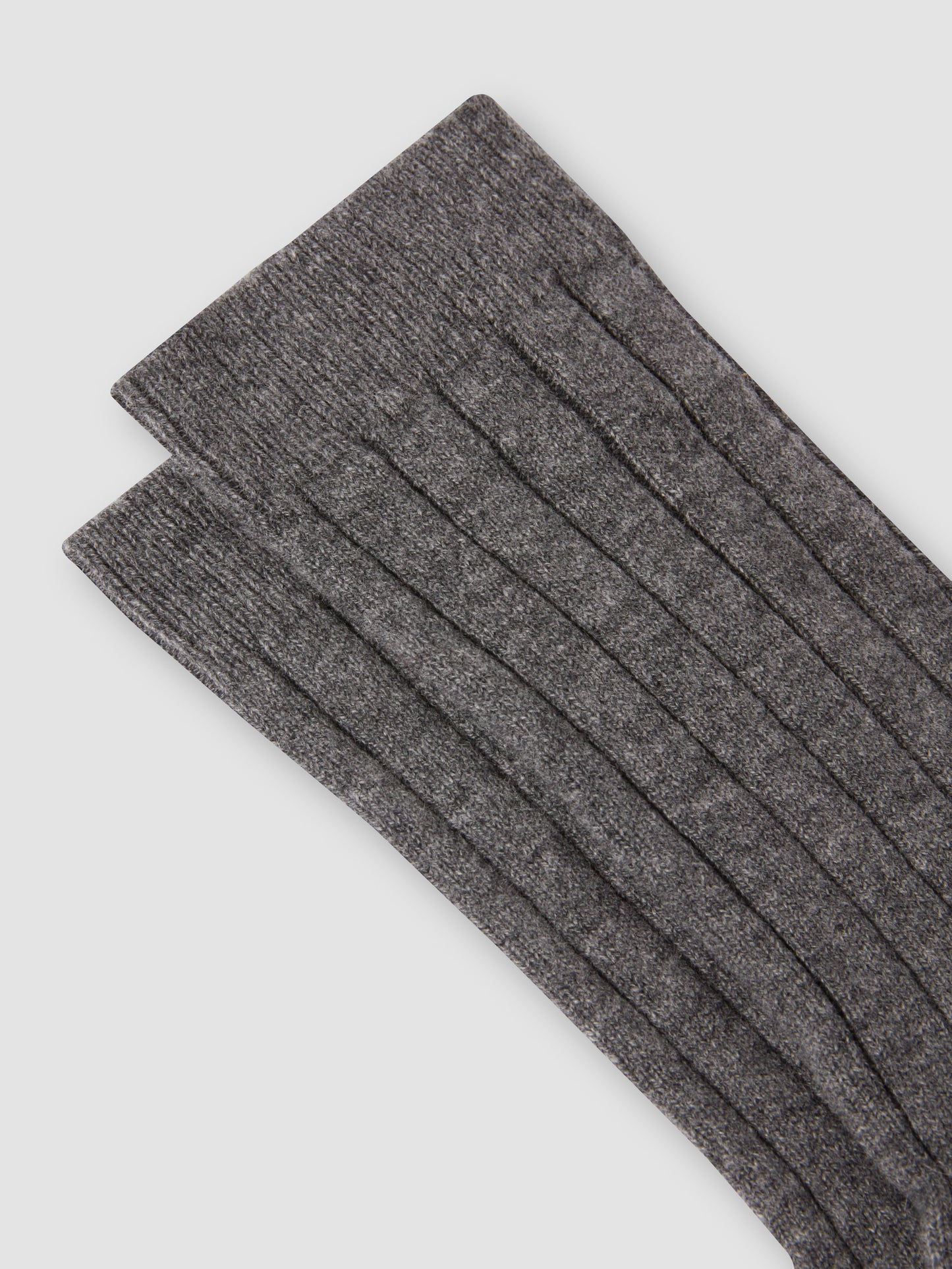Cashmere Knitted Socks Charcoal Product Image Detail