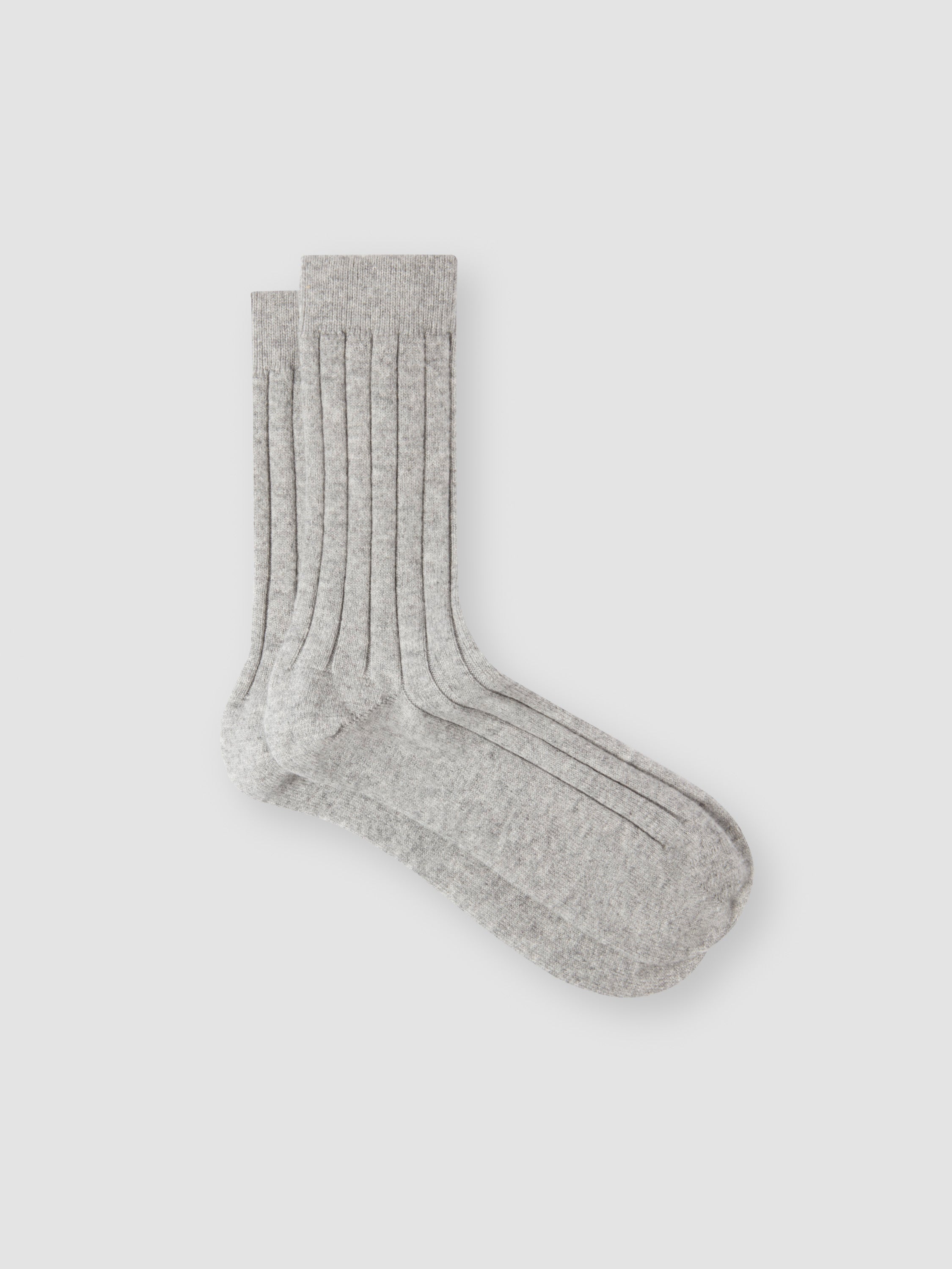 Cashmere Knitted Socks Grey Product Image 