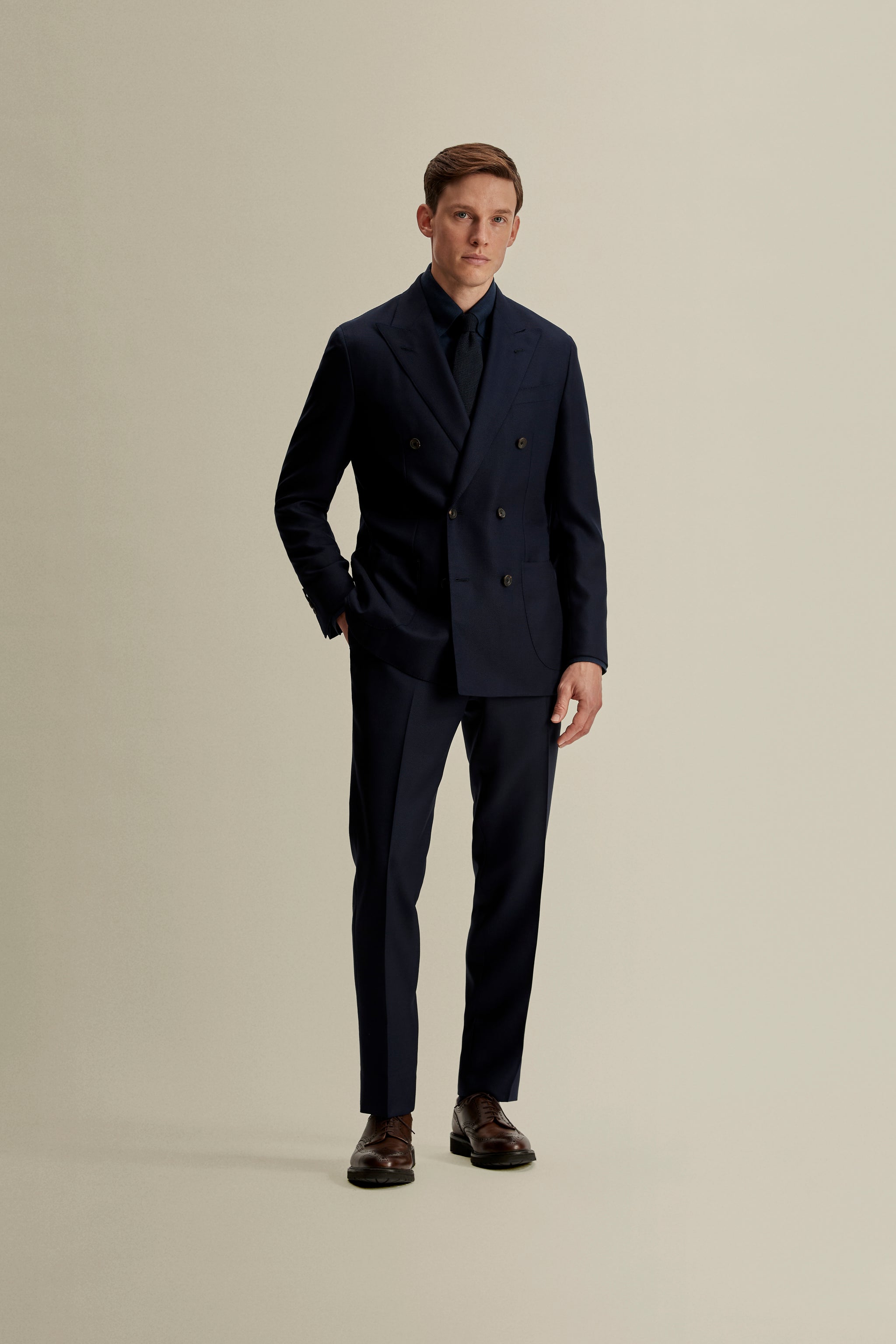Liam Jacket - Dusty Navy Hopsack