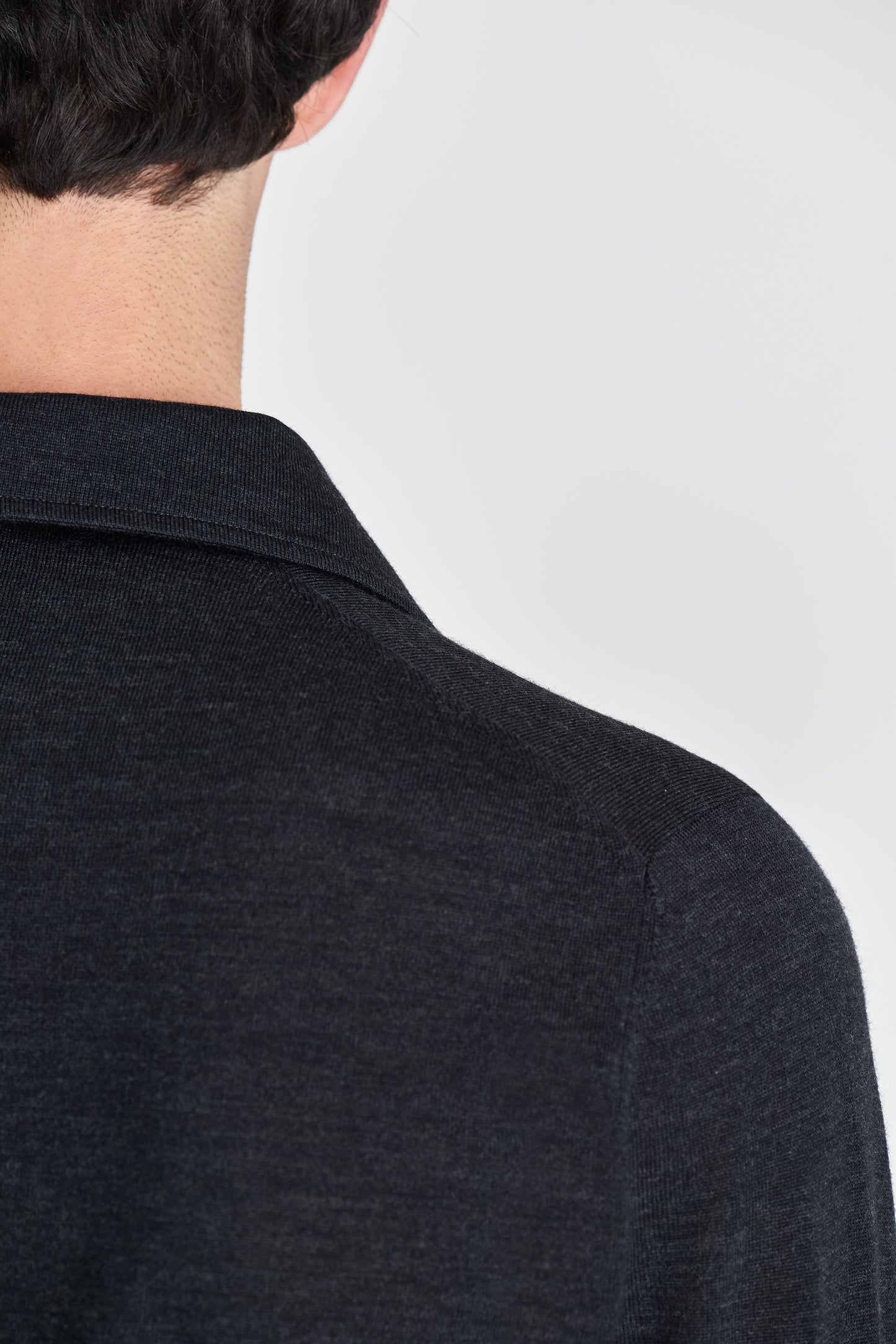 Merino Wool Extrafine Long Sleeve Polo Shirt