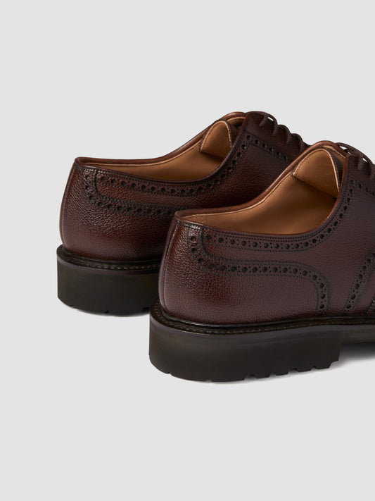 Pebble Grain Leather Brogue Shoes Product Angle Back