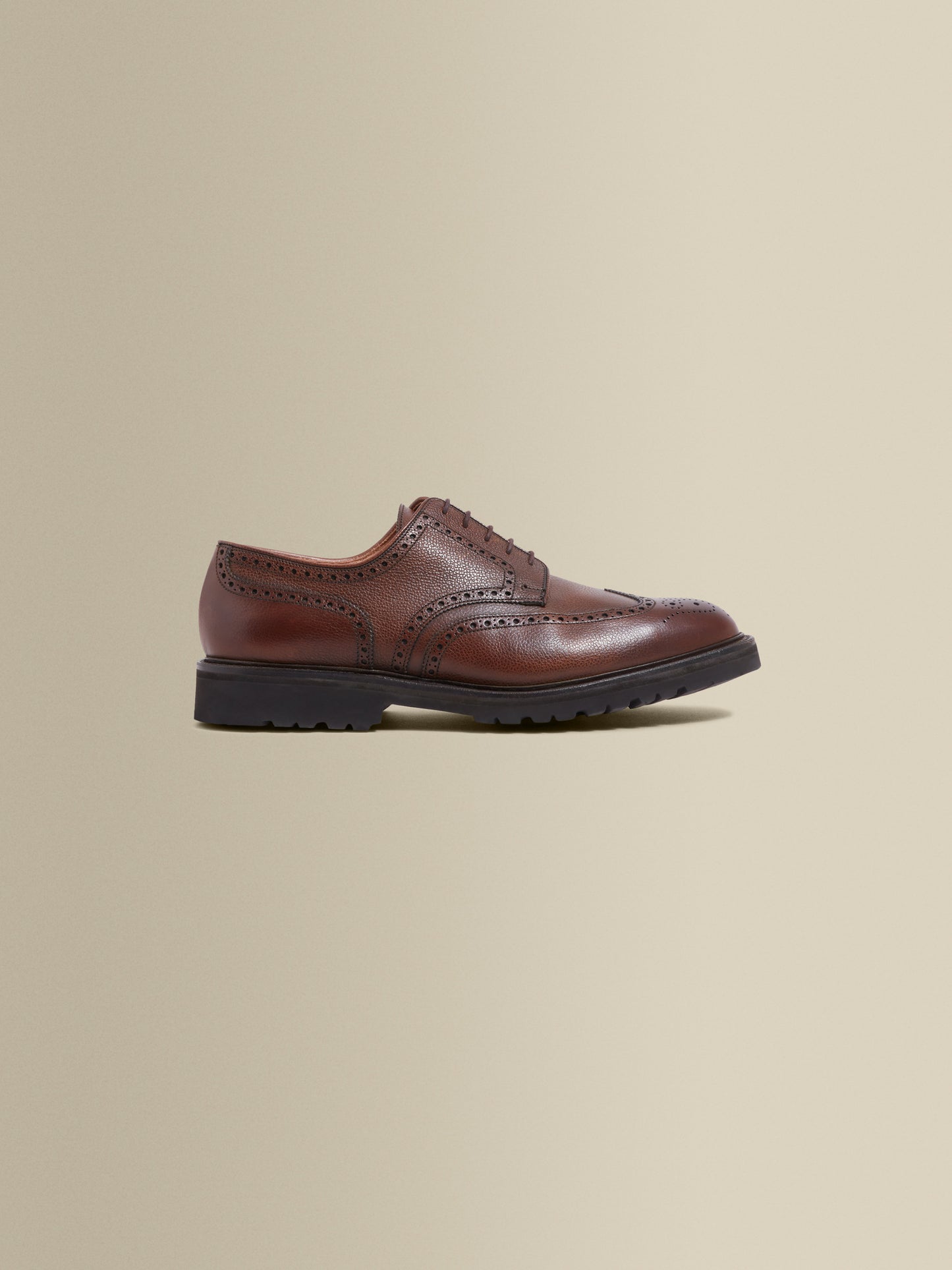 Pebble Grain Leather Brogue Shoes Product Side