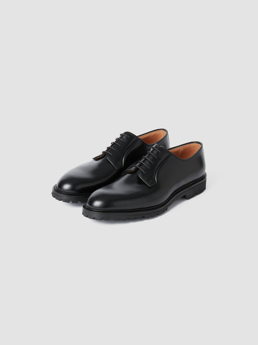 Calf Leather Derby Shoes Black Product Image Pair