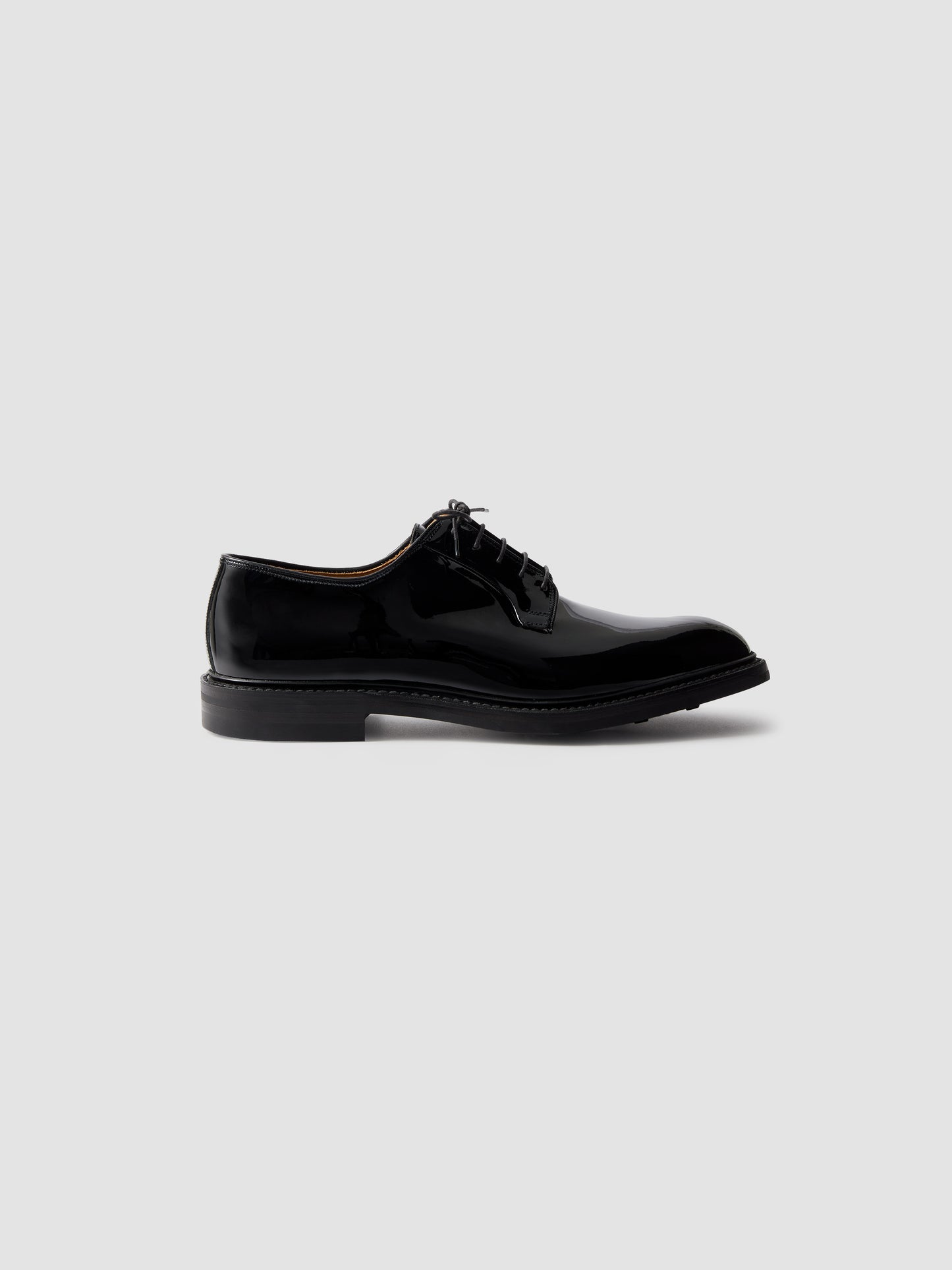 Patent Derby Dress Shoes Black Side Product Image
