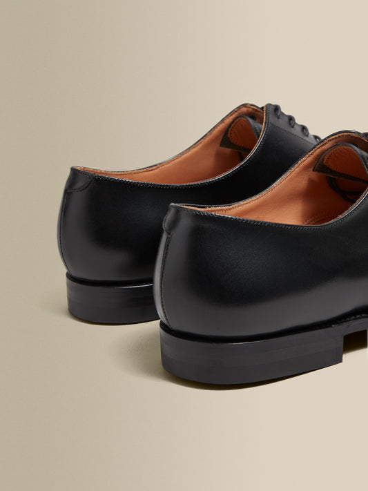 Calf Leather Oxford Shoes Black Product Image Heel