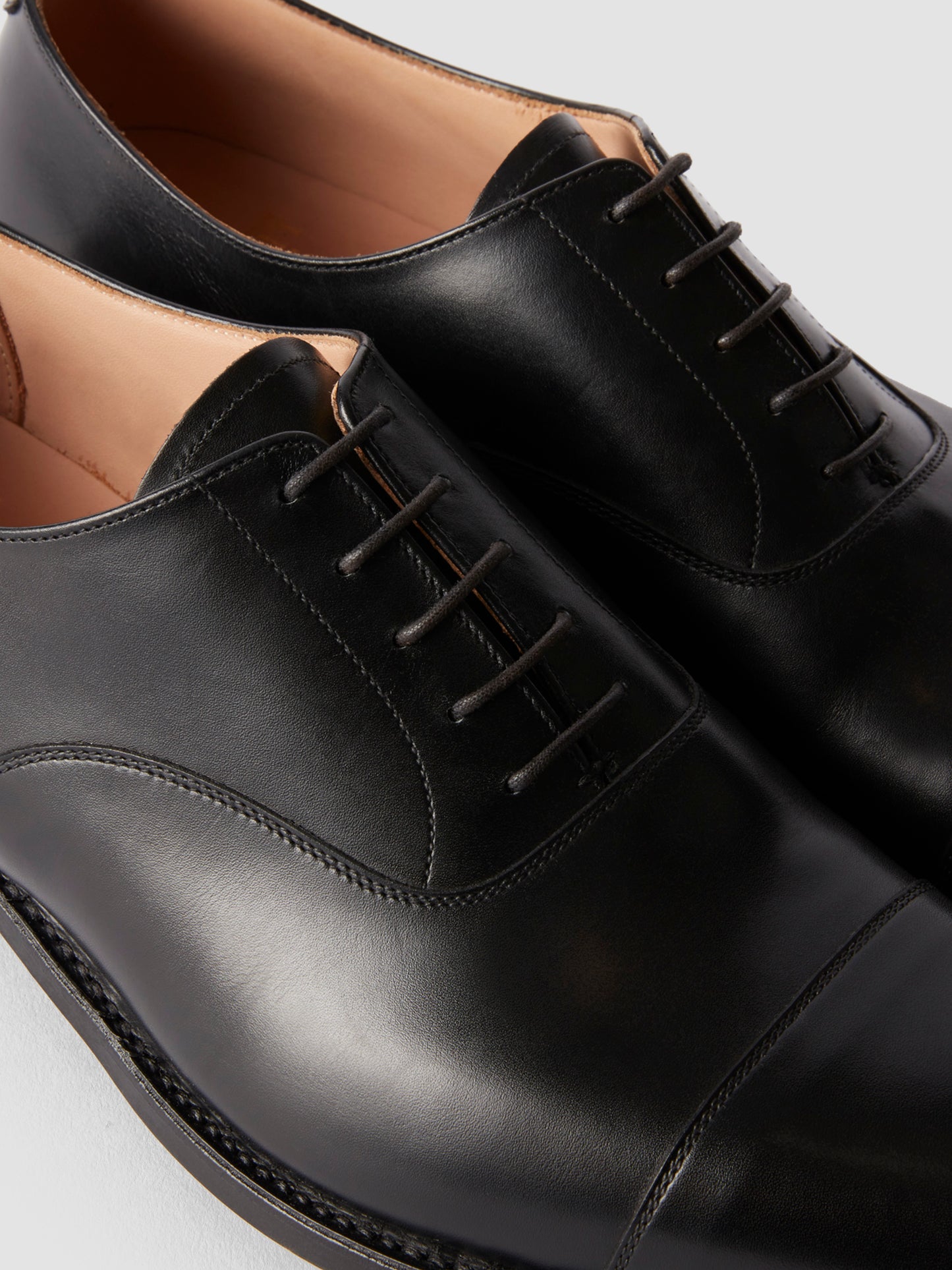 Calf Leather Oxford Shoes Black Product Image Detail