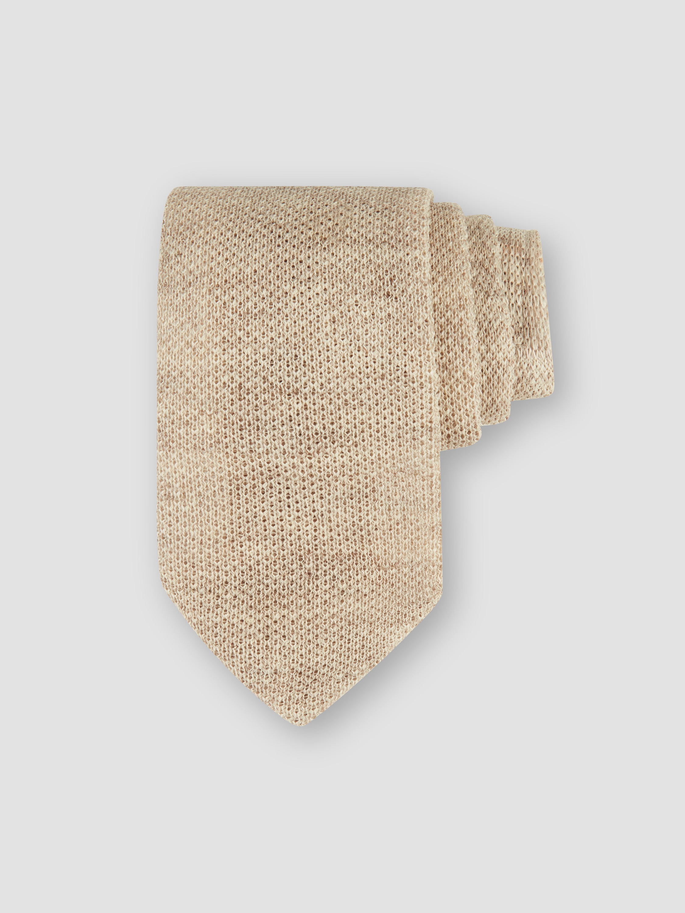 Knitted Linen Tie Beige Product