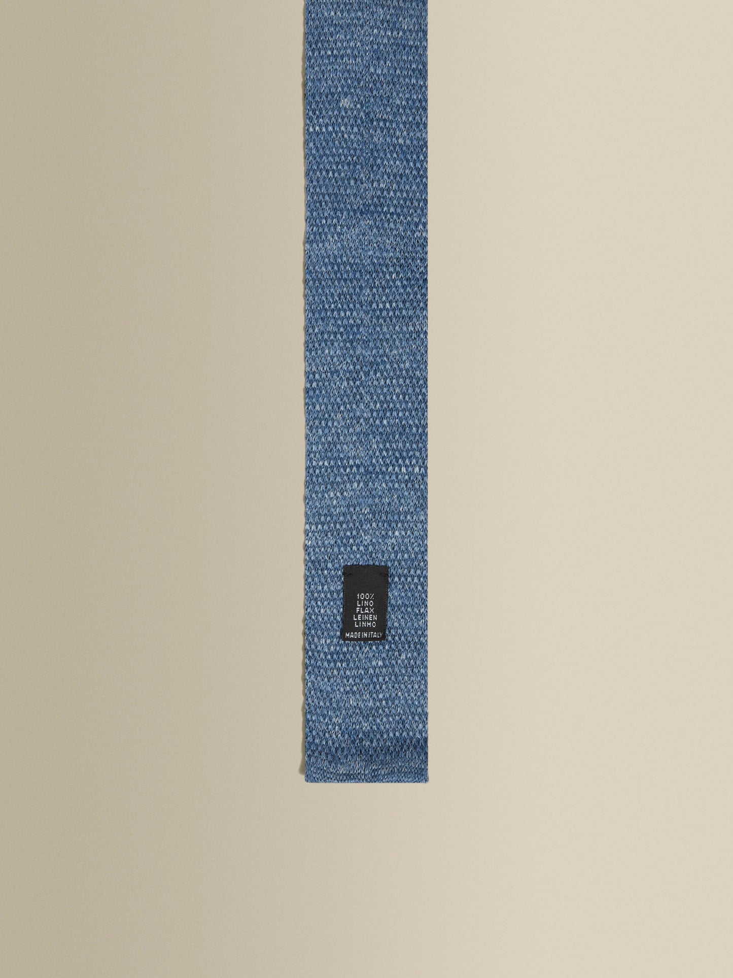 Knitted Linen Tie Slate Blue Label Product Image