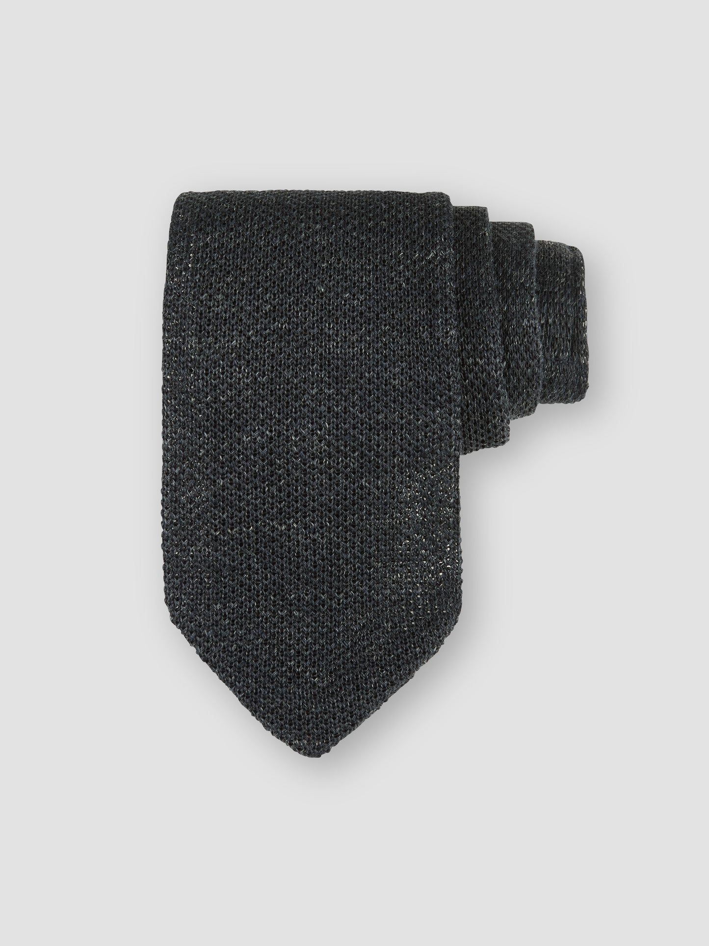 Knitted Linen Tie Darkest Navy Product