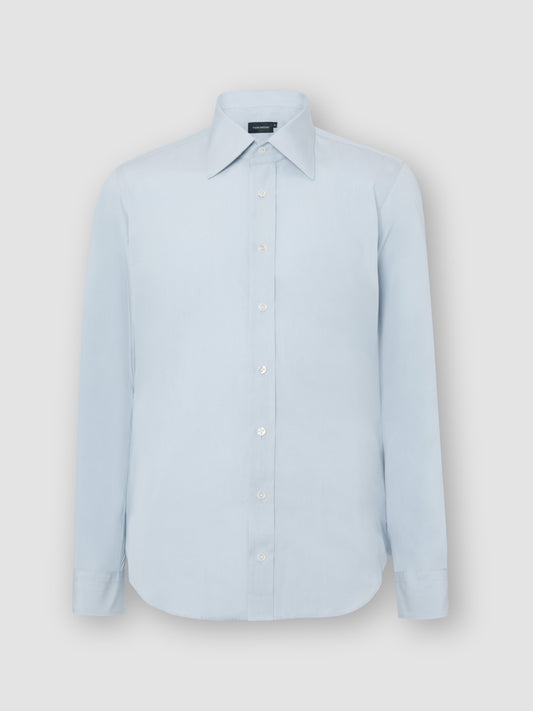 Lecce Collar Cotton Shirt Sky Blue Product 