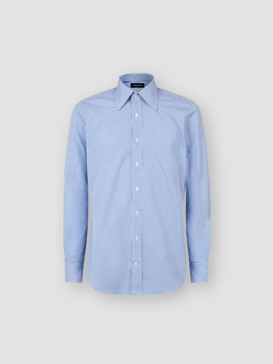 Lecce Collar Cotton Shirt Navy Bengal Stripe Product