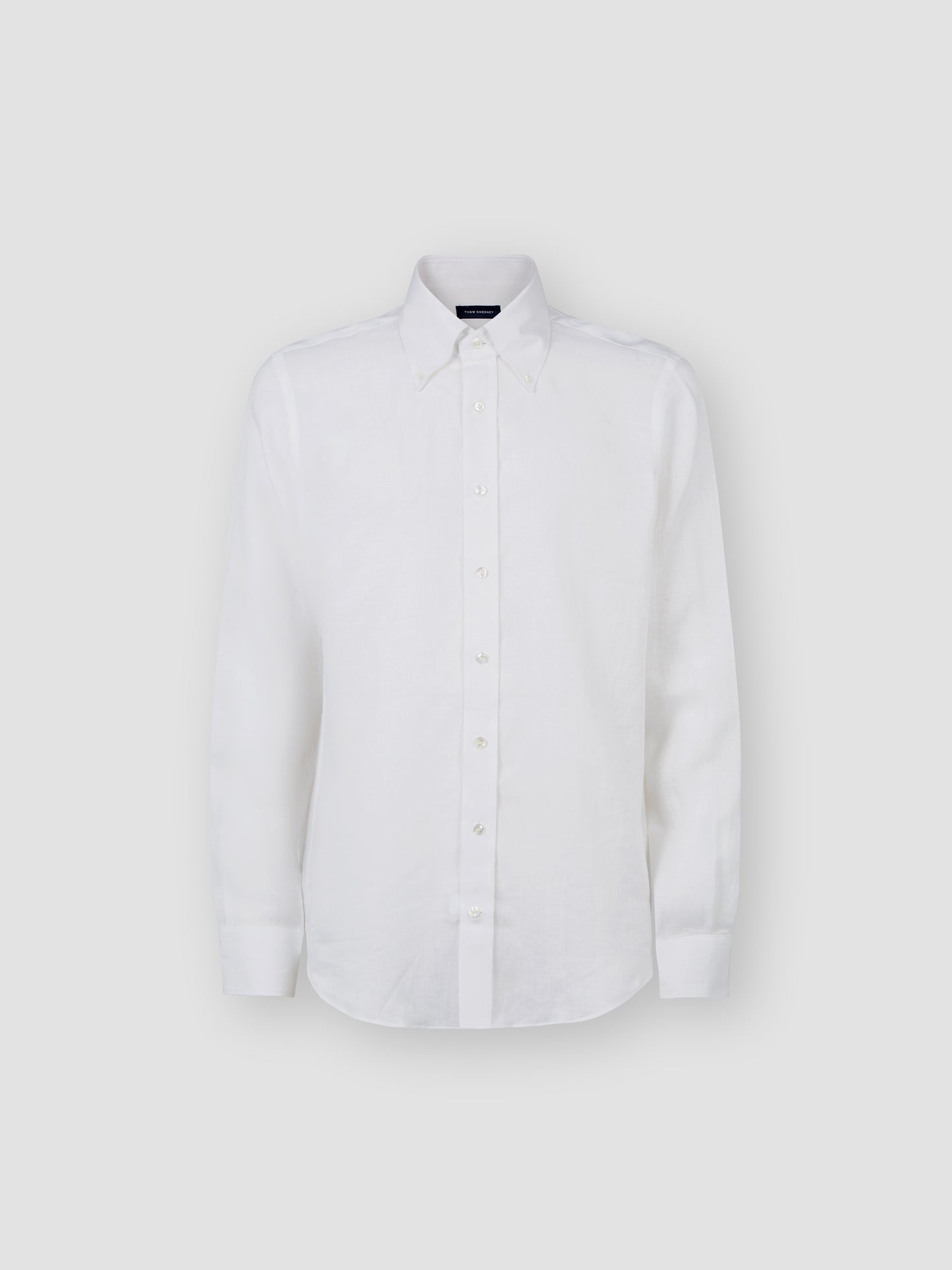 Linen Button Down Collar Shirt White Product