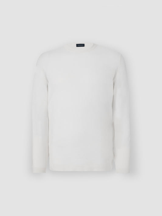 Fine Gauge Cotton Sweater Cream Product Image