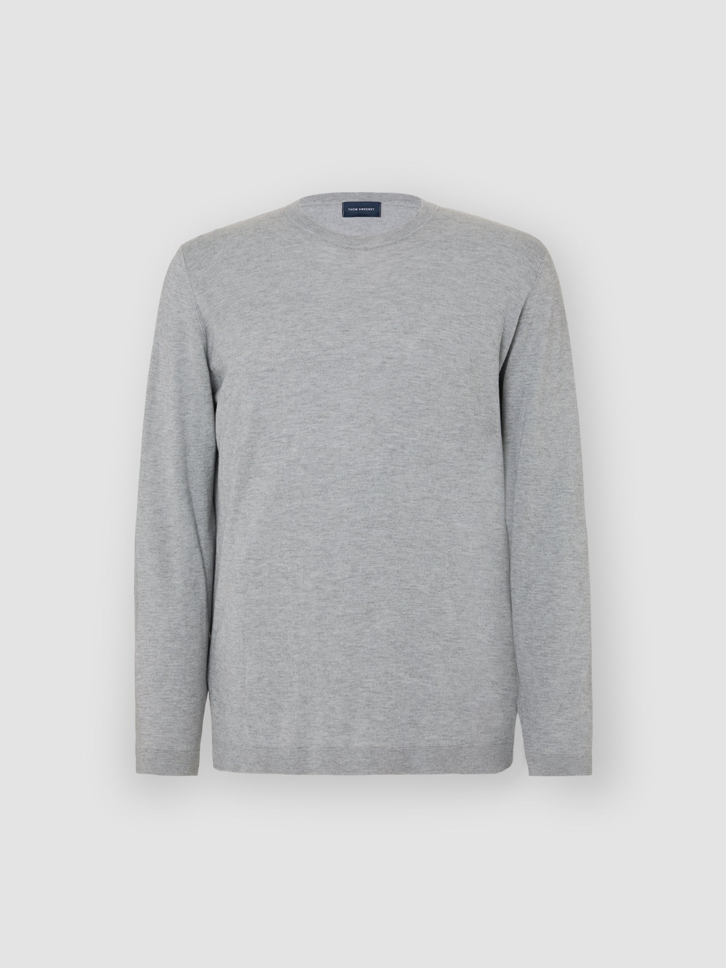 Fine Gauge Cotton Sweater Grey Product image
