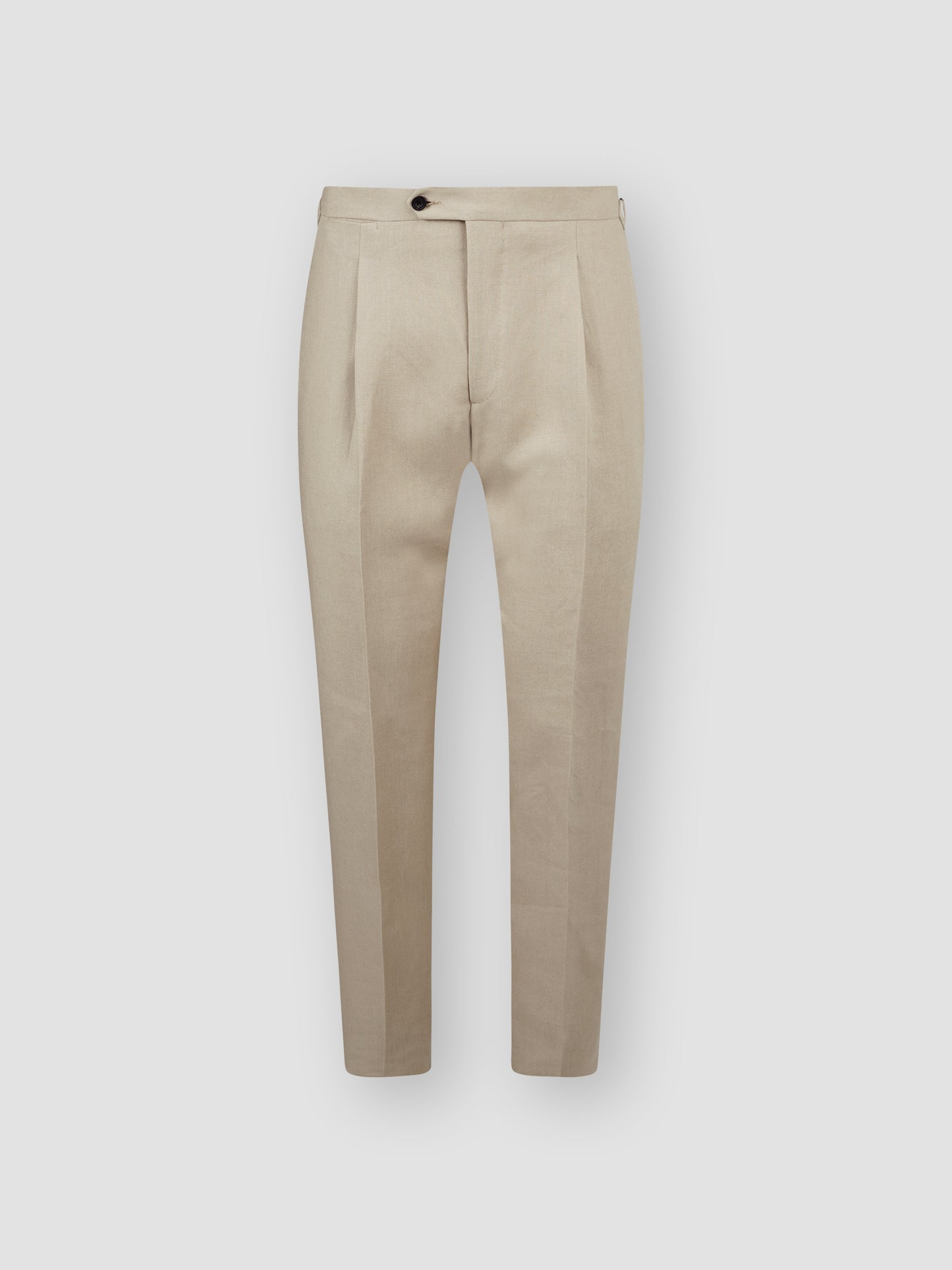 Linen Single Pleat Trousers Beige Product