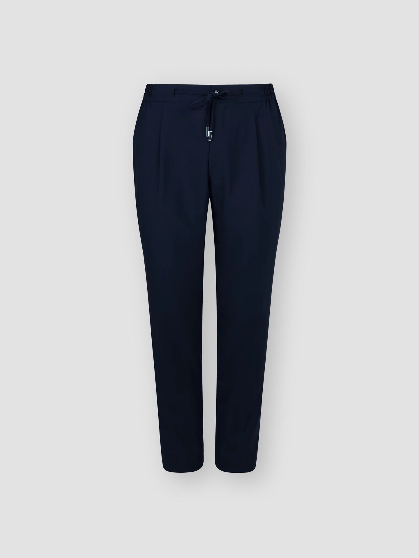 Wool Twill Drawstring Trousers Navy Product