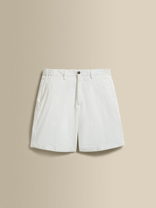 Cotton Flat Front Casual Shorts Stone Product Image