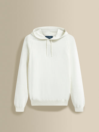 Cotton Cable Hoodie White Product Image