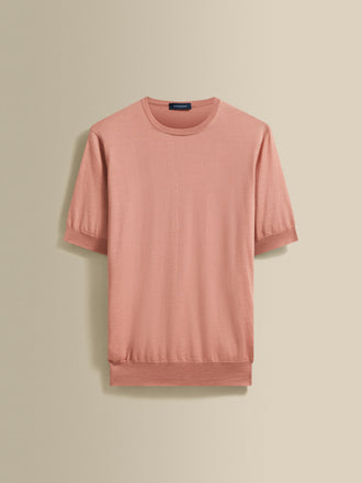 Cashmere Silk T-Shirt Burnt Orange Product Image