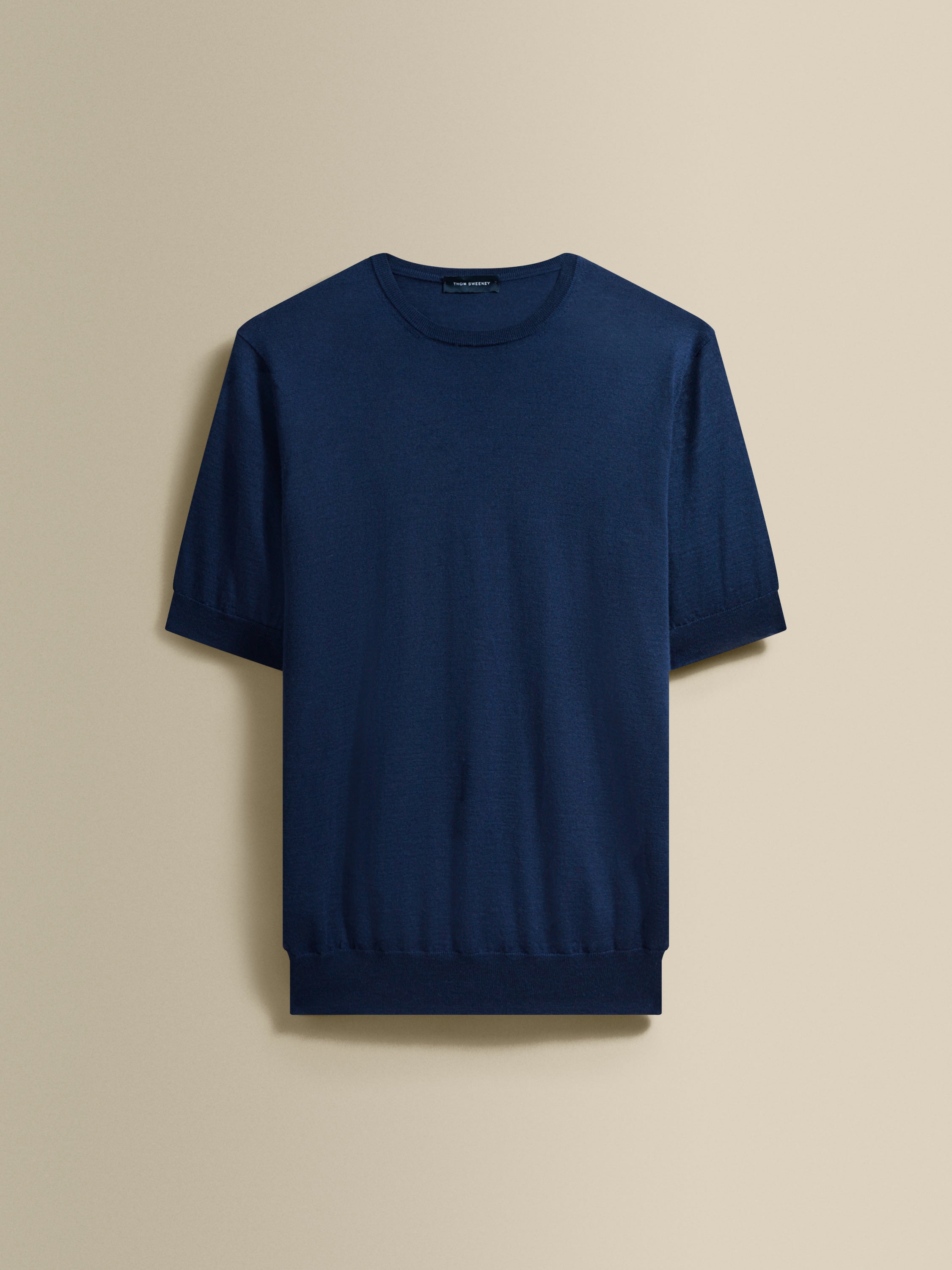 Cashmere Silk T-Shirt Navy Product Image