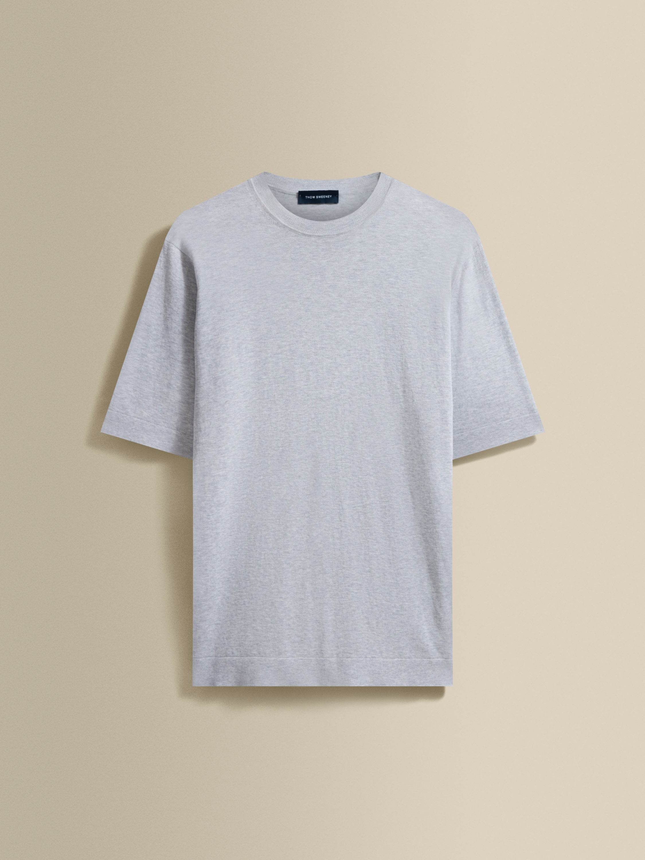 Crepe Cotton T-Shirt Grey Product Image