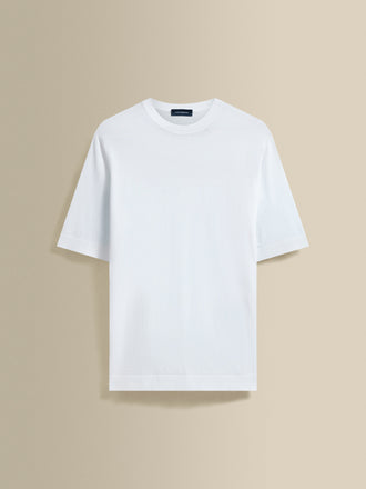 Crepe Cotton T-Shirt White Product Image