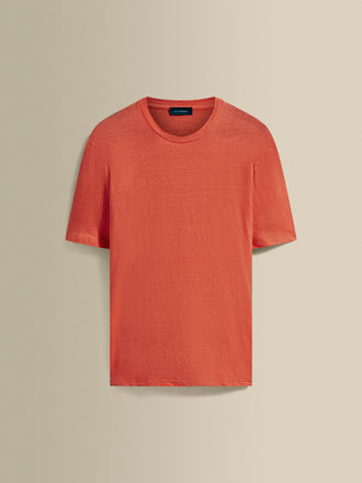 Linen Jersey T-Shirt Blood Orange Product Image