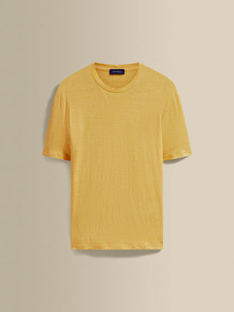 Linen Jersey T-Shirt Canary Yellow Product Image
