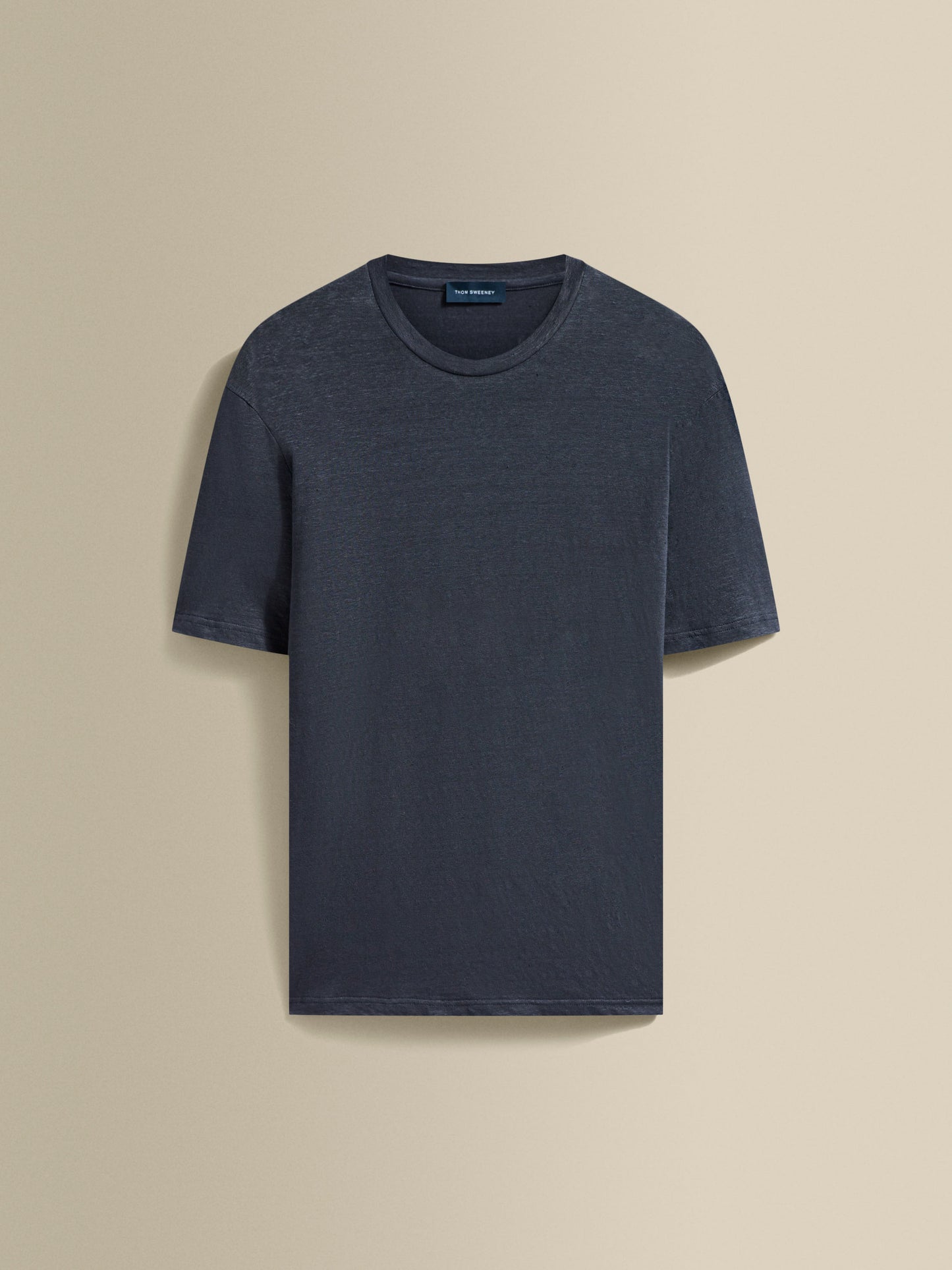 Linen Jersey T-Shirt Navy Product Image