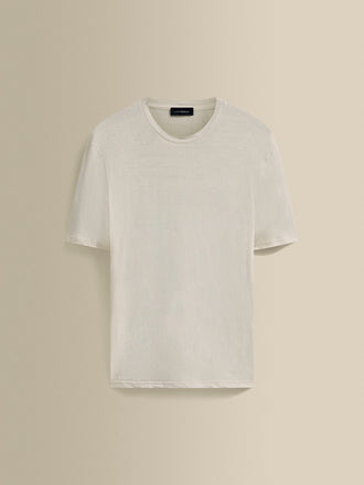 Linen Jersey T-Shirt White Product Image