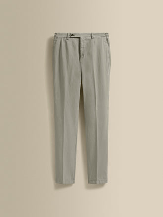 Cotton Easy Fit Flat Front Chinos Taupe Product Image