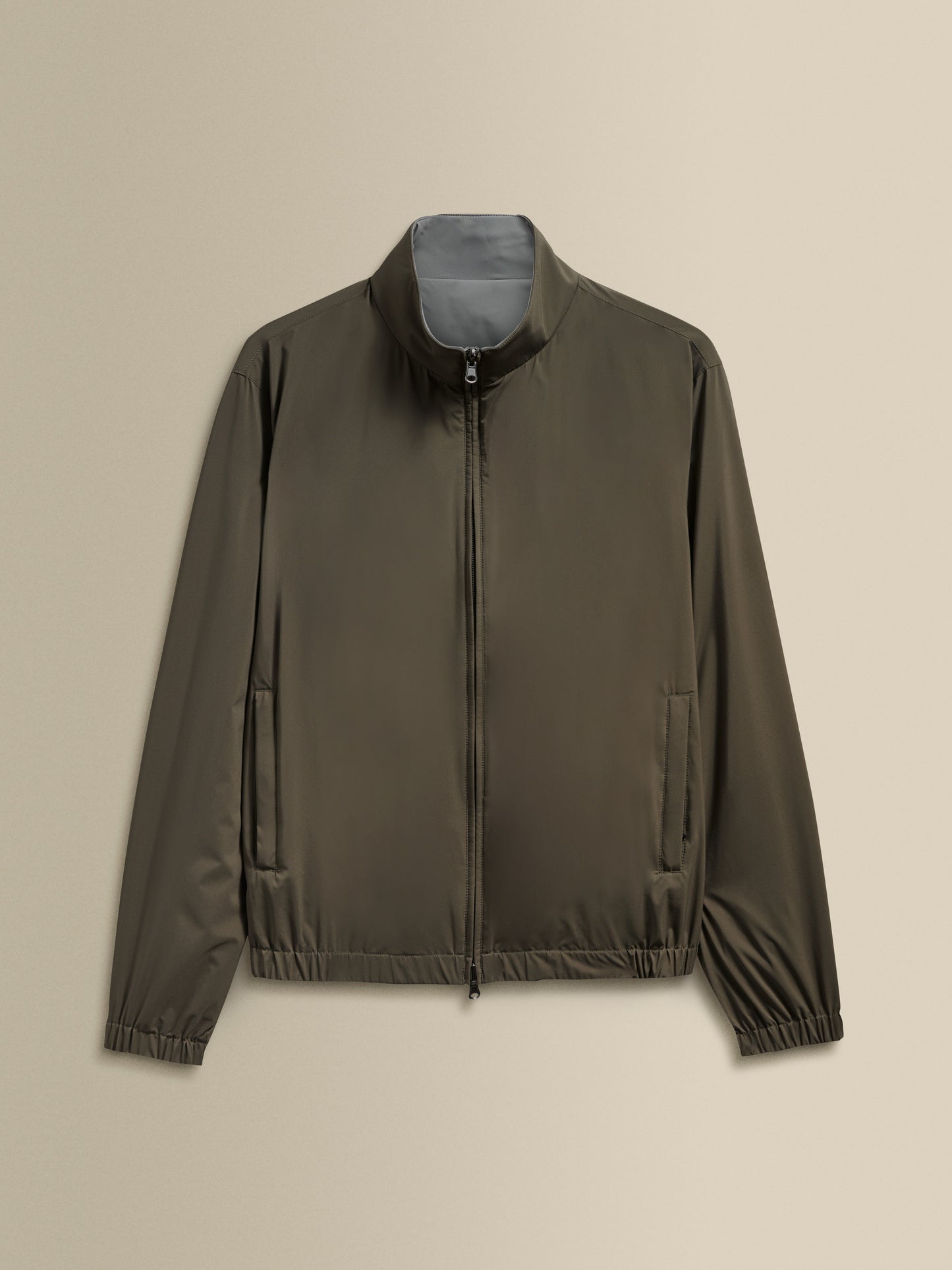 Nylon Reversible Bomber Jacket Olive Product Image