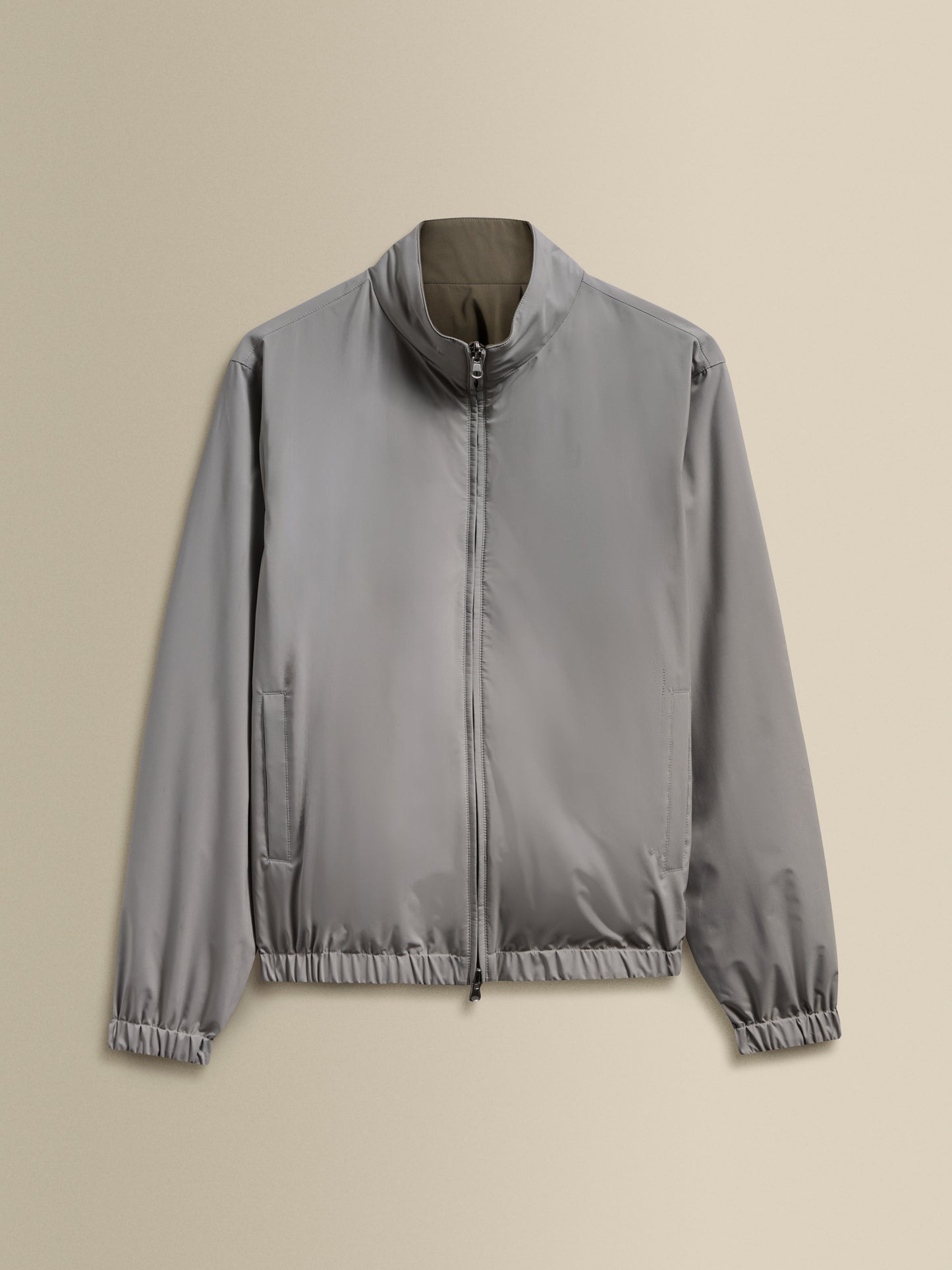 Nylon Reversible Bomber Jacket Military Grey Product Image