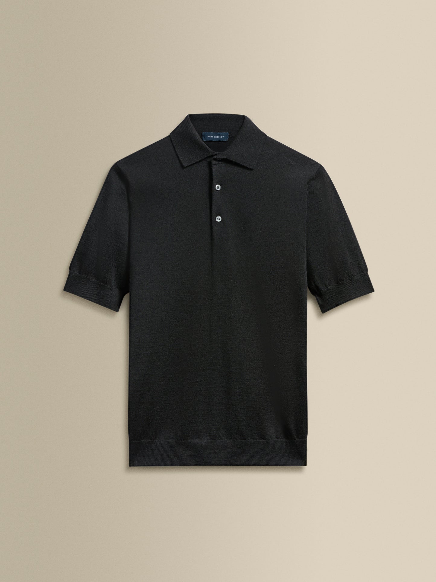 Cashmere Silk Polo Shirt Black Product Image