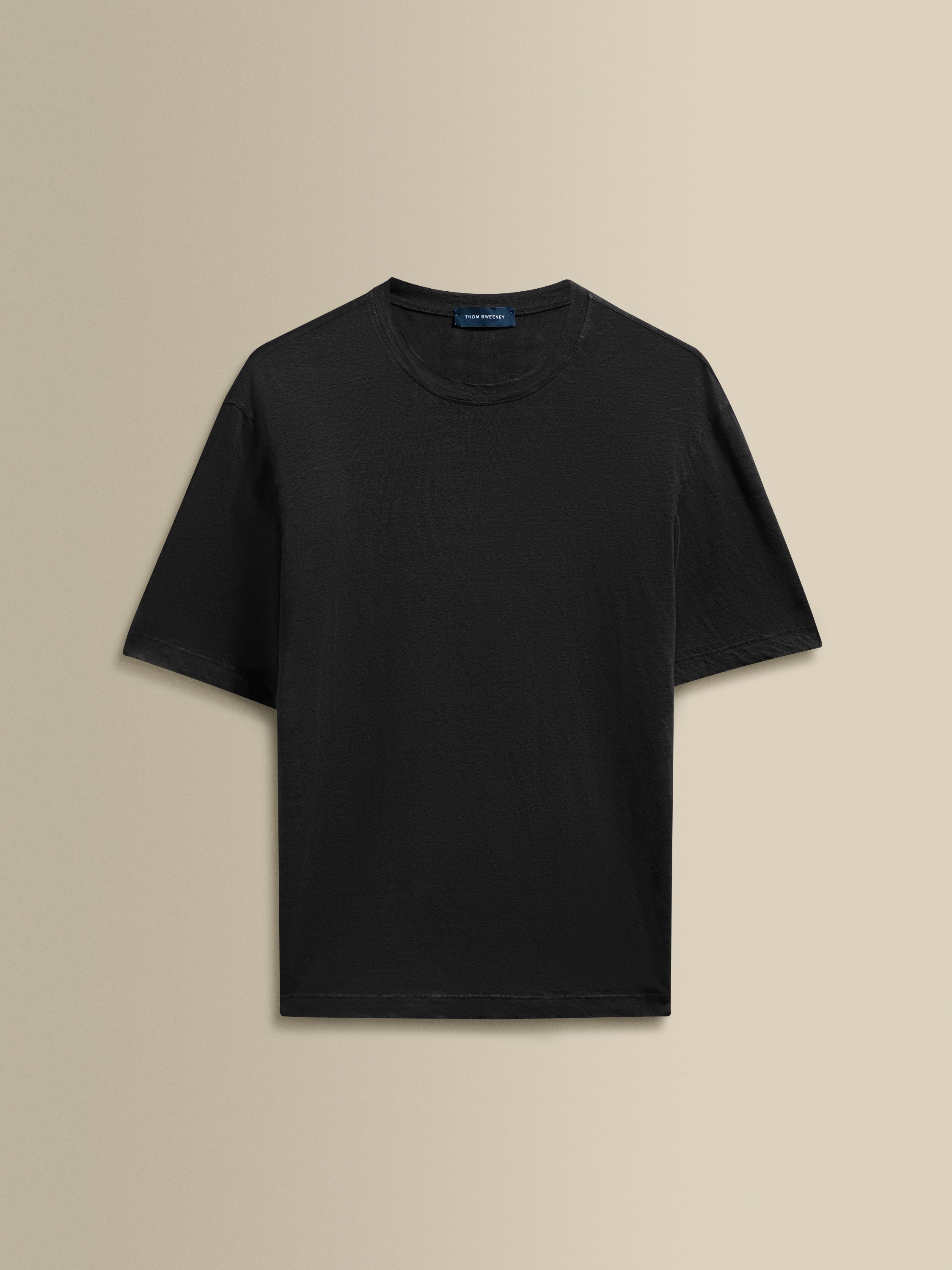 Linen Jersey T-Shirt Black Product Image