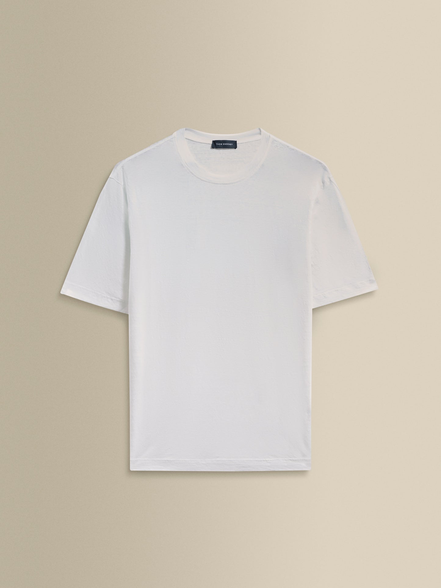 Linen Jersey T-Shirt White Product Image