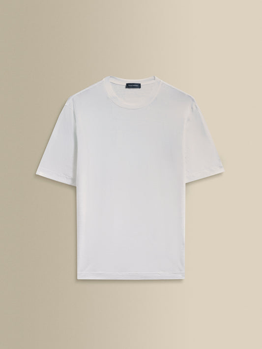 Linen Jersey T-Shirt White Product Image