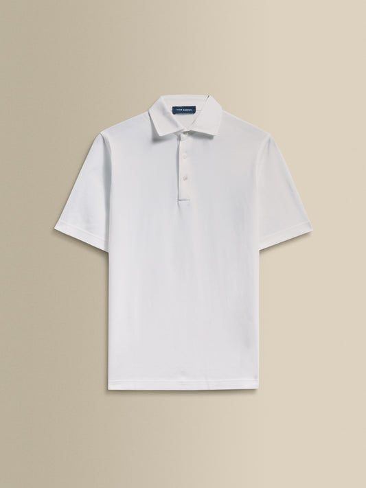 Cotton Pique Polo Shirt White Product Image