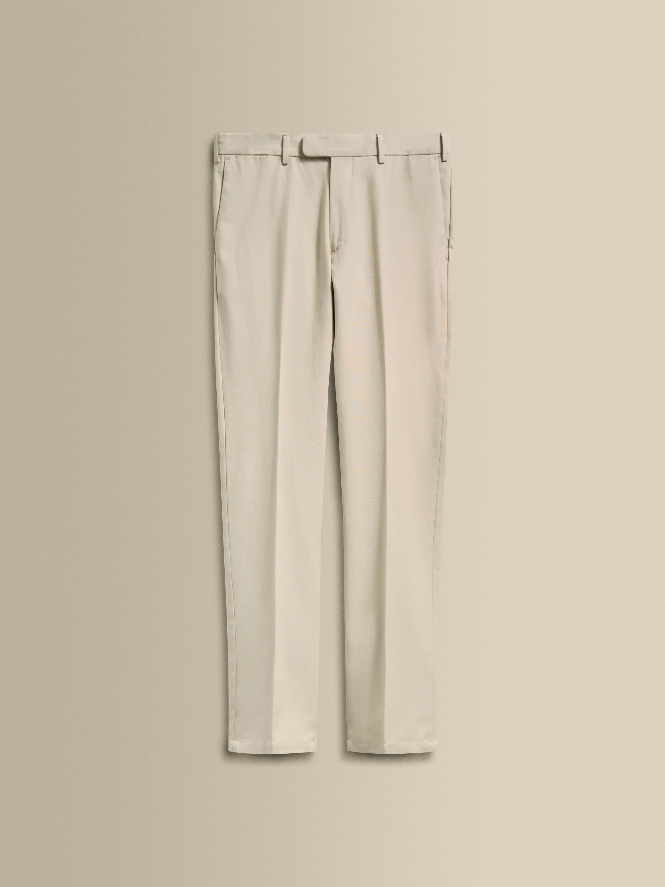 Cotton Easy Fit Flat Front Chinos Beige Product Image