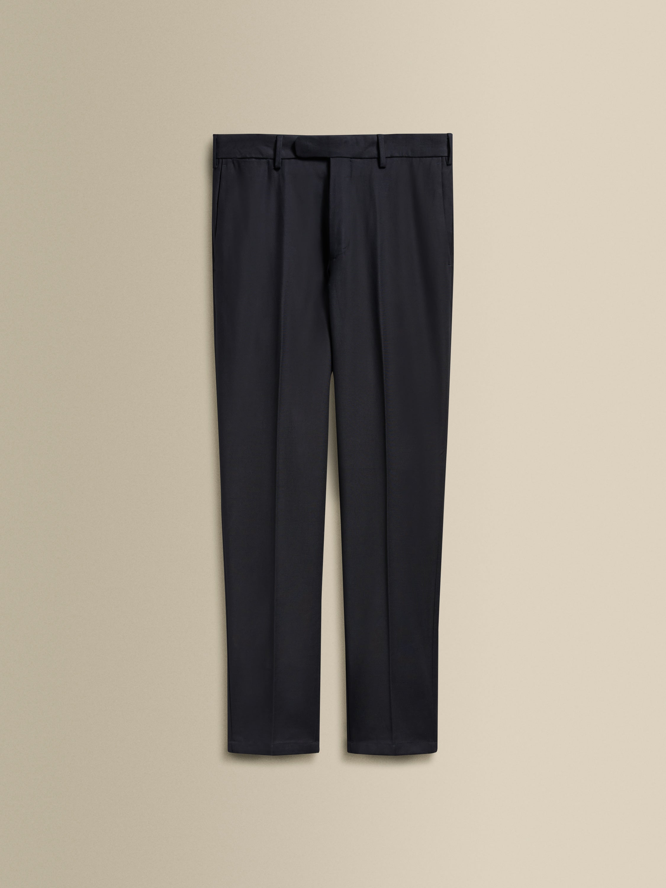 Cotton Easy Fit Flat Front Chinos Navy Product Image