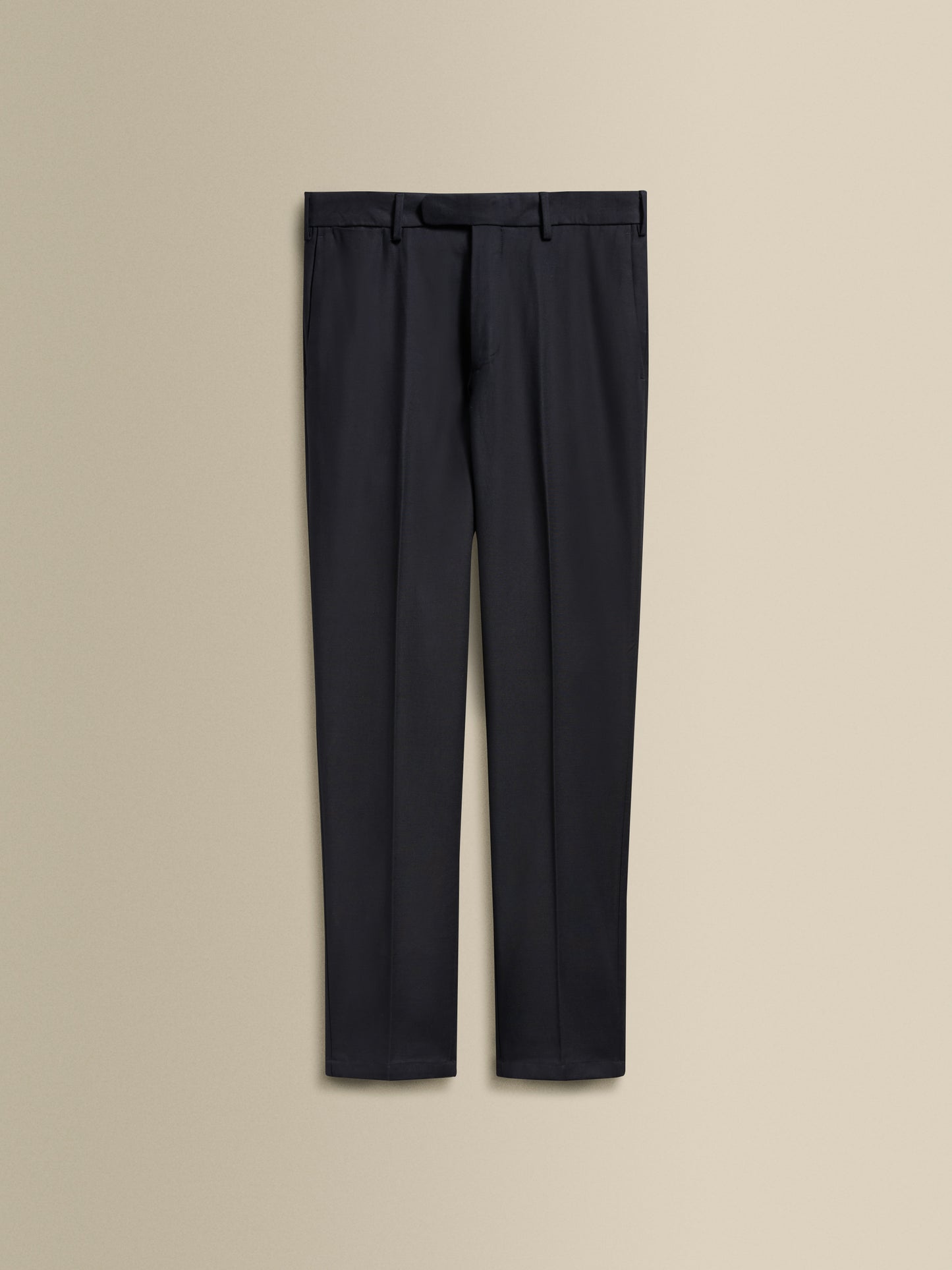 Cotton Easy Fit Flat Front Chinos Navy Product Image