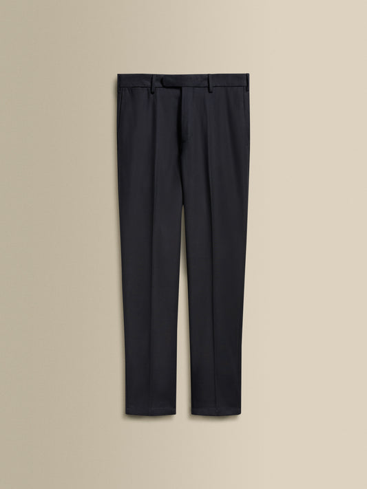 Cotton Easy Fit Flat Front Chinos Navy Product Image