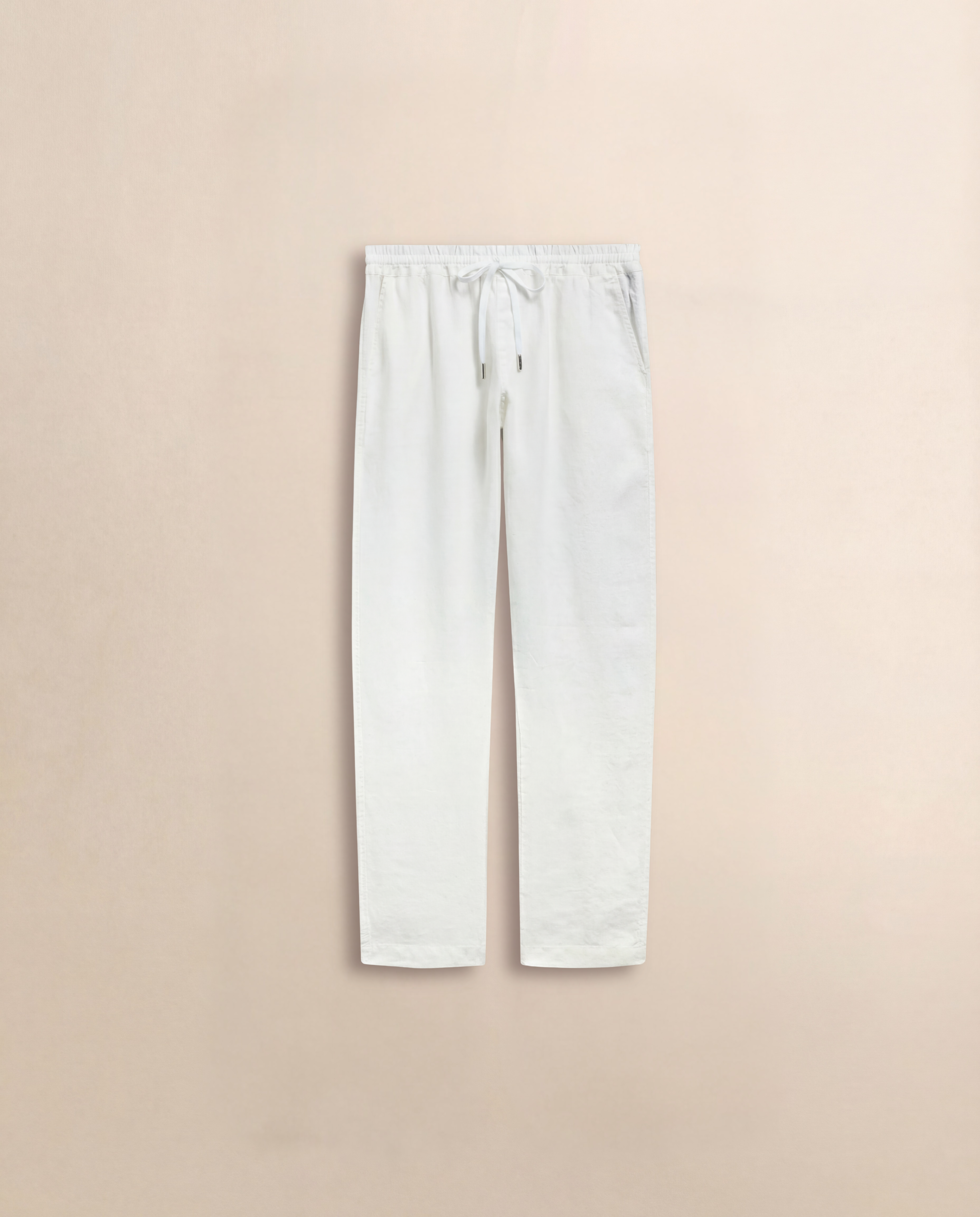 White line drawstring trouser