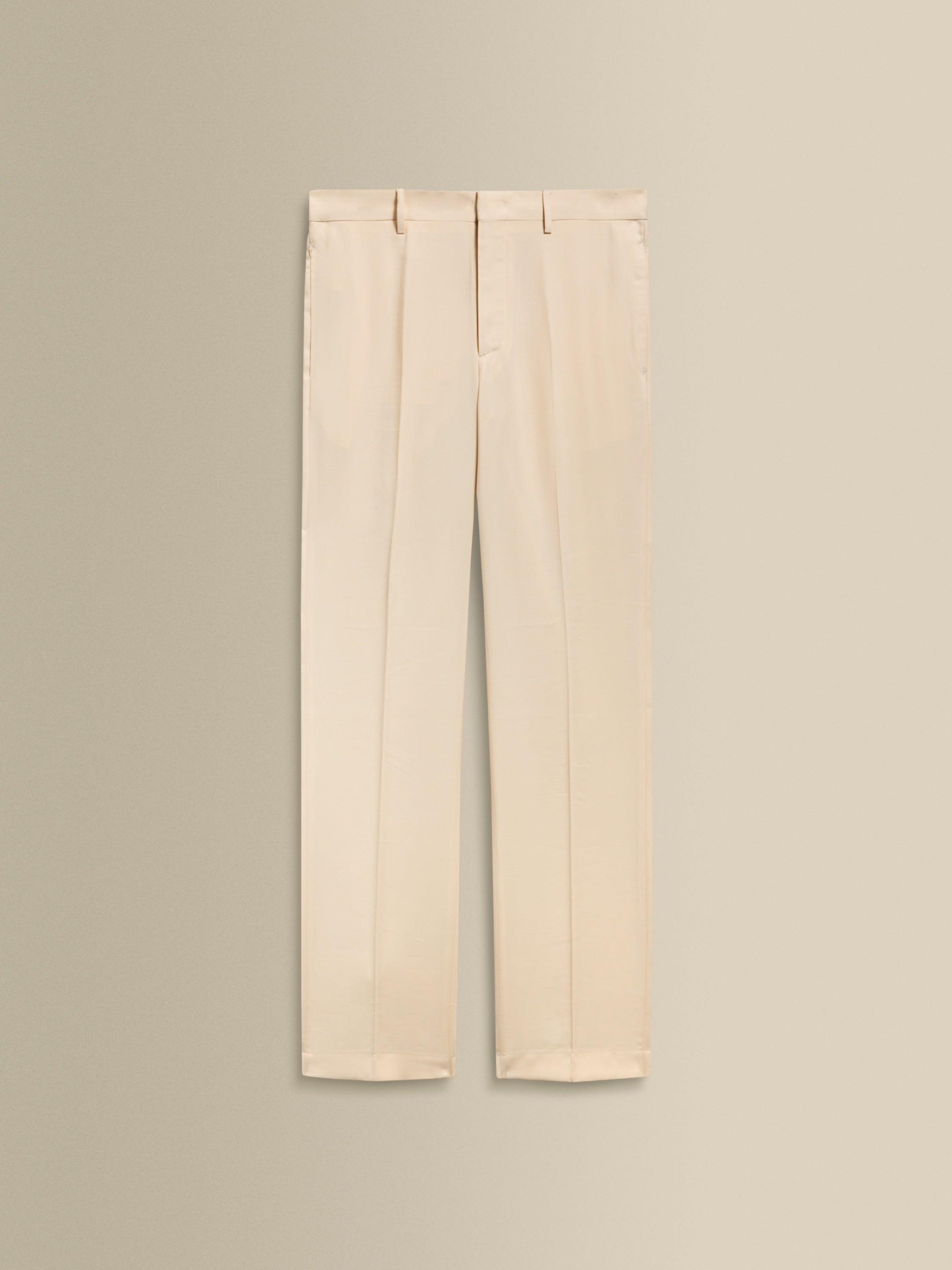 Viscose Wide Leg Trousers Off White Product Image