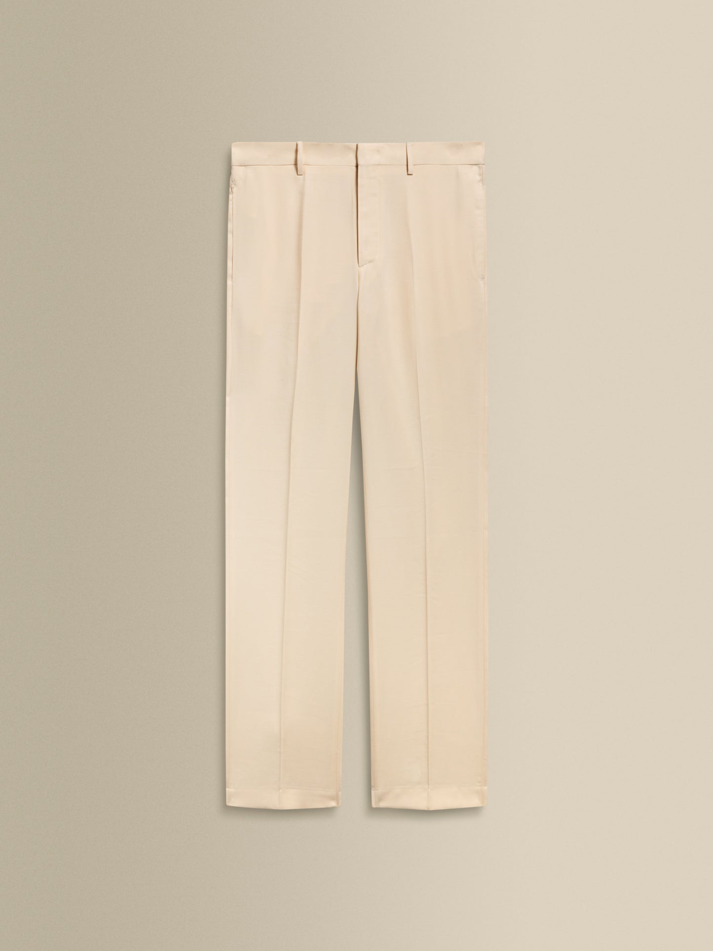 Viscose Wide Leg Trousers Off White Product Image