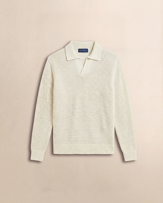 Cotton Wide Gauge Skipper Polo Shirt